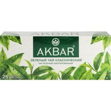 Чай зеленый Akbar Классический в пакетиках 2 г х 25 шт
