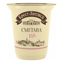 Сметана 15% Брест-Литовск 300 г