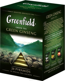 Чай Greenfield Green Ginseng, (Грин Джинсенг) 20 пак.