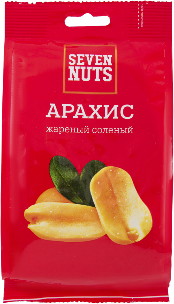 Арахис SEVEN NUTS жареный соленый, 200г (Россия, 200 г)