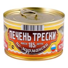 Печень трески Вкусные Консервы по-мурмански паштет 185 г