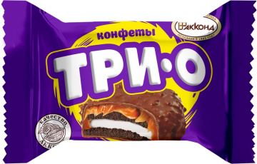 Конфеты АККОНД Трио с печеньем и карамелью, весовые (Россия)