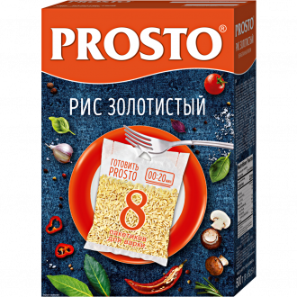 Рис PROSTO Золотистый 1-й сорт, в пакетиках, 8х62,5г (Вьетнам, 500 г)