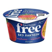 Йогурт Viola Free безлактозный клубника-маракуйя 2,7% 180 г