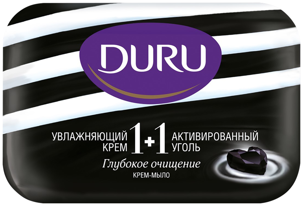 Туалетное мыло DURU 1+1 Активированный уголь, 80г (Малайзия, 80 г)
