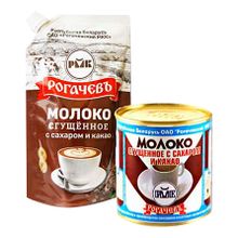 Сгущенное молоко Рогачевъ цельное с сахаром и какао 7,5% БЗМЖ 380 г