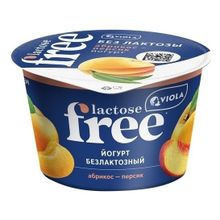 ЙогуртViola Free Абрикос персик безлактозный 2,7% без змж 180 г