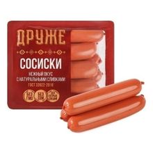 Сосиски Друже Нежные со сливками 450 г