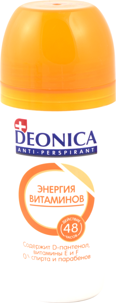 Антиперспирант роликовый женский DEONICA Энергия витаминов, 50мл (Россия, 50 мл)