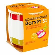 Йогурт Коломенское питайя-манго-чиа 5% 170 г