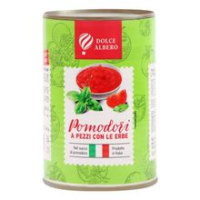Томаты Dolce Albero кусочками с травами стерилизованные 400 г
