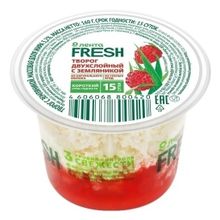 Творог Лента Fresh с земляникой 3,2% БЗМЖ 160 г