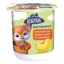 Творог детский Добрята персик с 3 лет 4,2% БЗМЖ 100 г