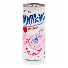 Газированный напиток Lotte Milkis клубника 250 мл